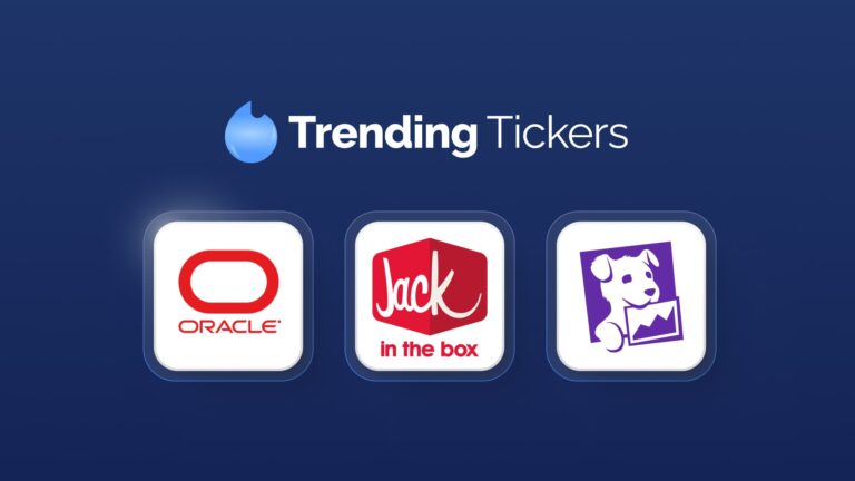 Image representing blog post Trending Tickers: $ORCL Cloud Deal, $JACK Poison Pill, $DDOG S&P Boost
