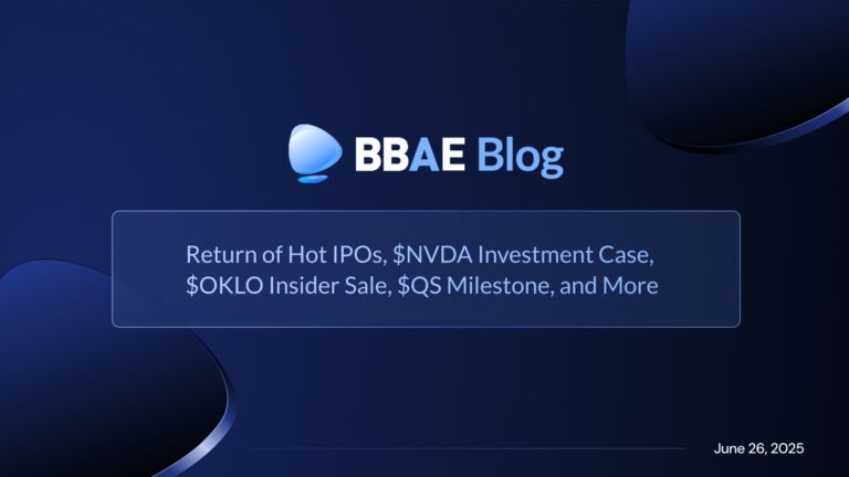 Image representing blog post 热门 IPO 回归、$NVDA 投资案例、$OKLO 内幕交易、$QS 里程碑及其他