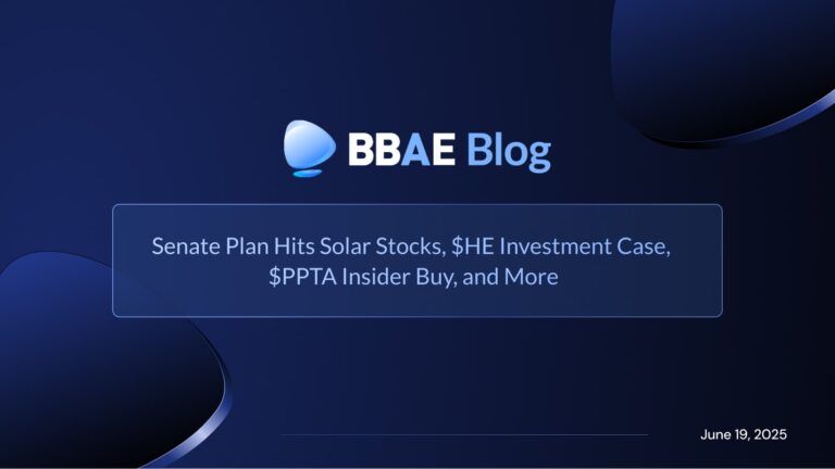 Image representing blog post 参议院计划打击太阳能股票、$HE 投资案例、$PPTA 内幕交易等