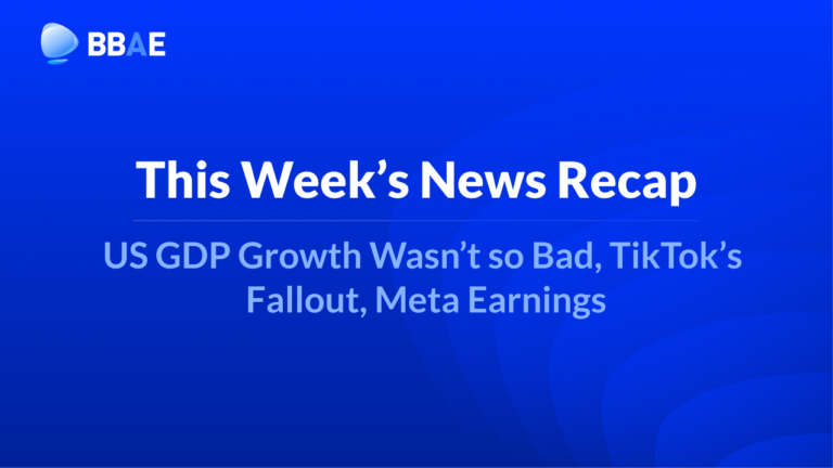 Image representing blog post News Recap: US GDP Growth Wasn’t so Bad, TikTok’s Fallout, Meta Earnings
