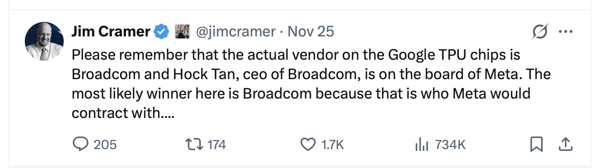 Google TPU Jim Cramer Tweet