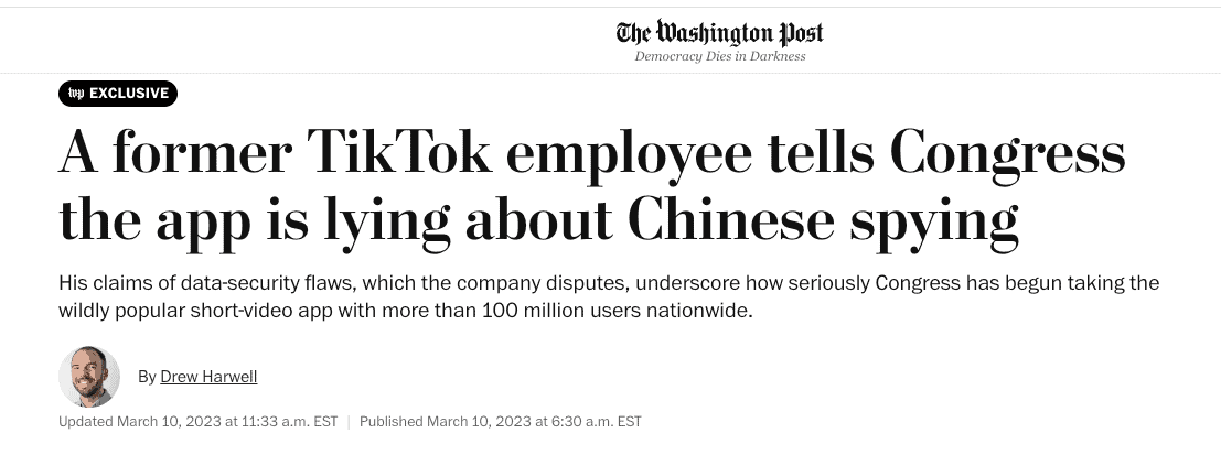 TikTok employee